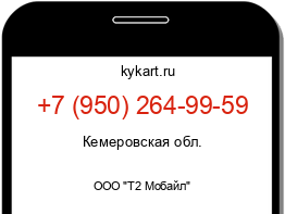 Информация о номере телефона +7 (950) 264-99-59: регион, оператор