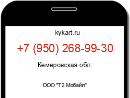 Информация о номере телефона +7 (950) 268-99-30: регион, оператор