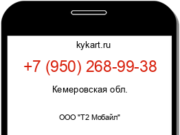 Информация о номере телефона +7 (950) 268-99-38: регион, оператор