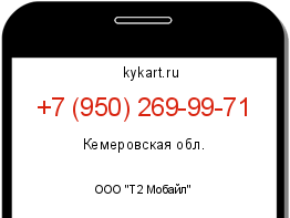 Информация о номере телефона +7 (950) 269-99-71: регион, оператор