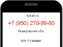 Информация о номере телефона +7 (950) 270-99-80: регион, оператор