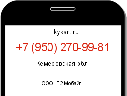 Информация о номере телефона +7 (950) 270-99-81: регион, оператор
