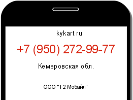 Информация о номере телефона +7 (950) 272-99-77: регион, оператор
