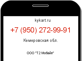 Информация о номере телефона +7 (950) 272-99-91: регион, оператор