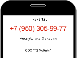 Информация о номере телефона +7 (950) 305-99-77: регион, оператор