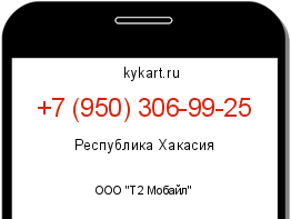Информация о номере телефона +7 (950) 306-99-25: регион, оператор