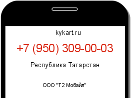 Информация о номере телефона +7 (950) 309-00-03: регион, оператор