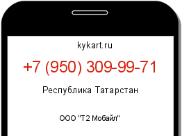 Информация о номере телефона +7 (950) 309-99-71: регион, оператор