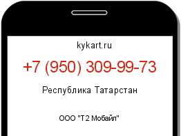 Информация о номере телефона +7 (950) 309-99-73: регион, оператор
