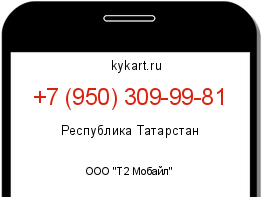 Информация о номере телефона +7 (950) 309-99-81: регион, оператор
