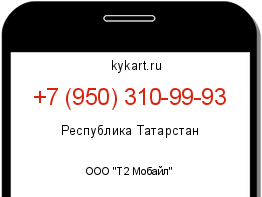Информация о номере телефона +7 (950) 310-99-93: регион, оператор
