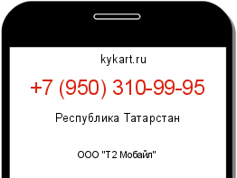 Информация о номере телефона +7 (950) 310-99-95: регион, оператор
