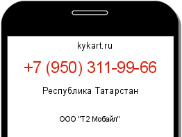 Информация о номере телефона +7 (950) 311-99-66: регион, оператор