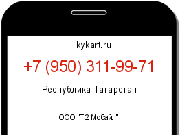 Информация о номере телефона +7 (950) 311-99-71: регион, оператор