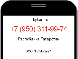 Информация о номере телефона +7 (950) 311-99-74: регион, оператор