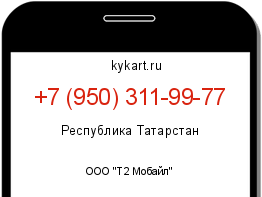 Информация о номере телефона +7 (950) 311-99-77: регион, оператор