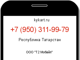 Информация о номере телефона +7 (950) 311-99-79: регион, оператор