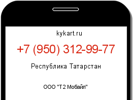 Информация о номере телефона +7 (950) 312-99-77: регион, оператор