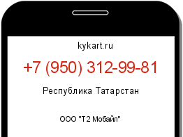 Информация о номере телефона +7 (950) 312-99-81: регион, оператор