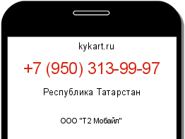 Информация о номере телефона +7 (950) 313-99-97: регион, оператор