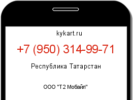 Информация о номере телефона +7 (950) 314-99-71: регион, оператор
