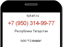 Информация о номере телефона +7 (950) 314-99-77: регион, оператор
