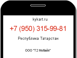 Информация о номере телефона +7 (950) 315-99-81: регион, оператор
