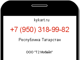 Информация о номере телефона +7 (950) 318-99-82: регион, оператор