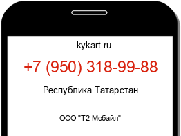Информация о номере телефона +7 (950) 318-99-88: регион, оператор