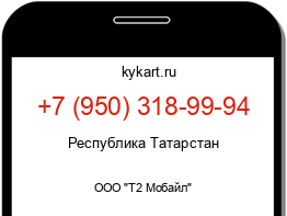 Информация о номере телефона +7 (950) 318-99-94: регион, оператор