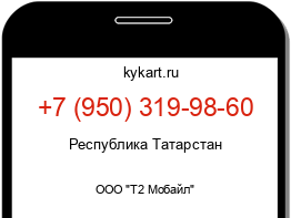 Информация о номере телефона +7 (950) 319-98-60: регион, оператор