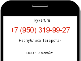 Информация о номере телефона +7 (950) 319-99-27: регион, оператор
