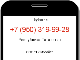 Информация о номере телефона +7 (950) 319-99-28: регион, оператор
