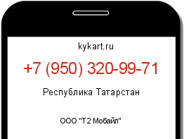 Информация о номере телефона +7 (950) 320-99-71: регион, оператор