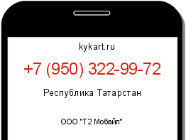 Информация о номере телефона +7 (950) 322-99-72: регион, оператор