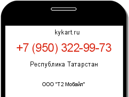 Информация о номере телефона +7 (950) 322-99-73: регион, оператор
