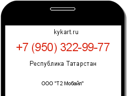 Информация о номере телефона +7 (950) 322-99-77: регион, оператор