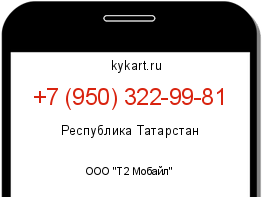 Информация о номере телефона +7 (950) 322-99-81: регион, оператор