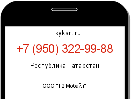 Информация о номере телефона +7 (950) 322-99-88: регион, оператор