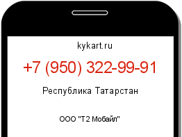 Информация о номере телефона +7 (950) 322-99-91: регион, оператор