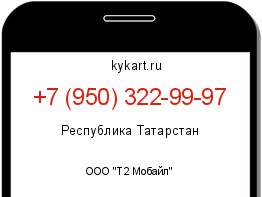 Информация о номере телефона +7 (950) 322-99-97: регион, оператор