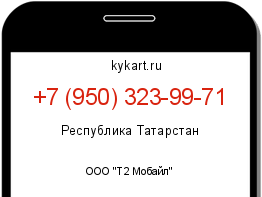 Информация о номере телефона +7 (950) 323-99-71: регион, оператор