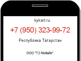 Информация о номере телефона +7 (950) 323-99-72: регион, оператор