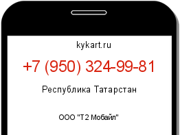 Информация о номере телефона +7 (950) 324-99-81: регион, оператор