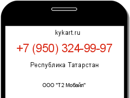 Информация о номере телефона +7 (950) 324-99-97: регион, оператор