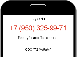 Информация о номере телефона +7 (950) 325-99-71: регион, оператор