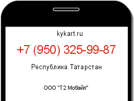 Информация о номере телефона +7 (950) 325-99-87: регион, оператор
