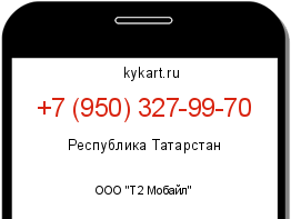 Информация о номере телефона +7 (950) 327-99-70: регион, оператор