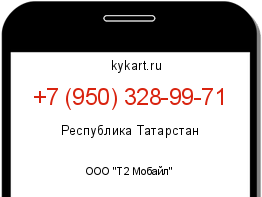 Информация о номере телефона +7 (950) 328-99-71: регион, оператор
