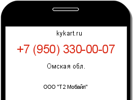 Информация о номере телефона +7 (950) 330-00-07: регион, оператор